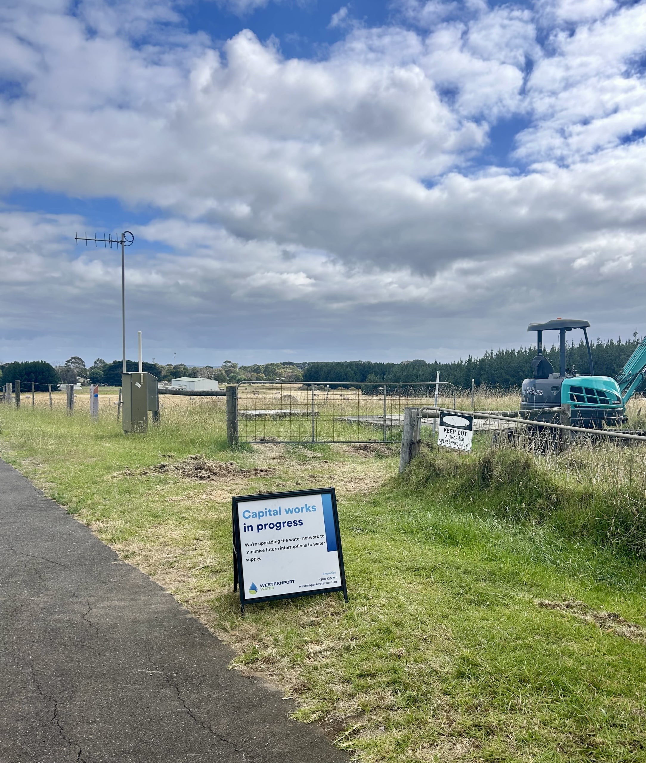 Photo of the site of the works near Wimbledon Heights